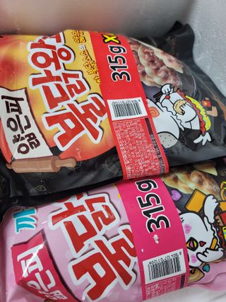 삼양냉동 [삼양] 얇은피불닭왕교자+얇은피까르보불닭왕교자 총4팩 — 5점을 준 리뷰어가 2021년 2월 올린 사용 사진