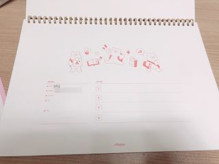 리훈 곰부 체크리스트+ 곰부 리무버블스티커 1장 — 5점을 준 리뷰어가 2021년 4월 올린 사용 사진