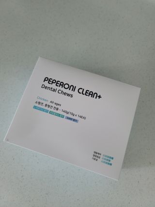 페페로니 클린플러스 덴탈치킨껌 10g x 14p — 5점을 준 리뷰어가 2021년 7월 올린 사용 사진