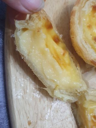 디앙뜨 포르투갈 에그타르트 오리지널 맛+패션후르츠+초콜릿타르트 맛 중 택1 — 5점을 준 리뷰어가 2021년 8월 올린 사용 사진