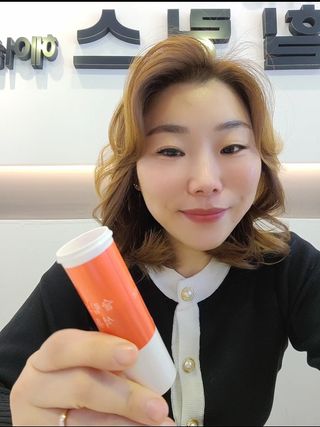 [슬림드랍 석류맛] 건기식 다이어트 보조제 겸 비타민 — 5점을 준 리뷰어가 2022년 2월 올린 사용 사진