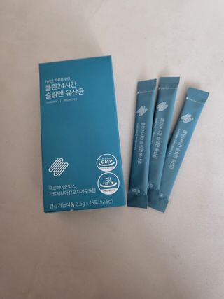 클린24시간 슬림앤유산균 1박스 (3.5g X 15포) — 4.5점을 준 리뷰어가 2022년 7월 올린 사용 사진