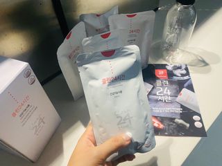 클린24시간 1BOX(5포) + 전용보틀(500ml) — 4점을 준 리뷰어가 2022년 8월 올린 사용 사진