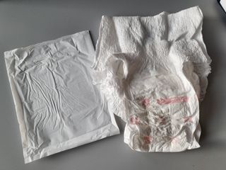N[템포 ] 패드 내추럴 순면 입는 오버나이트 5P * 2개 — 4점을 준 리뷰어가 2024년 4월 올린 사용 사진