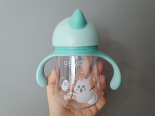 유비맘 트라이탄 코니빨대컵_컬러 랜덤 발송 — 4점을 준 리뷰어가 2021년 1월 올린 사용 사진