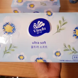 빈다 울트라 소프트 티슈 (곽티슈/소프트팩 티슈) — 4점을 준 리뷰어가 2022년 5월 올린 사용 사진