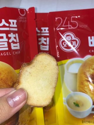 딜라이트 프로젝트 오뚜기스프 베이글칩 2종 — 5점을 준 리뷰어가 2021년 8월 올린 사용 사진