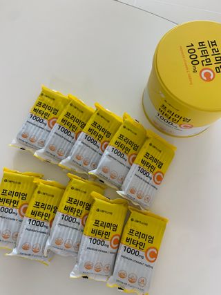 서울약사신협 프리미엄비타민C1000_2.5G x 100포 — 5점을 준 리뷰어가 2021년 1월 올린 사용 사진