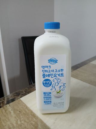 *구매평_[덴마크] 진하고 더 고소한 무가당 플레인 요거트 1.8L — 5점을 준 리뷰어가 2025년 9월 올린 사용 사진