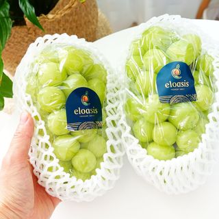프리미엄 수출용 엘로아시스 샤인머스켓 특등품 1.5kg 2송이 — 5점을 준 리뷰어가 2021년 10월 올린 사용 사진
