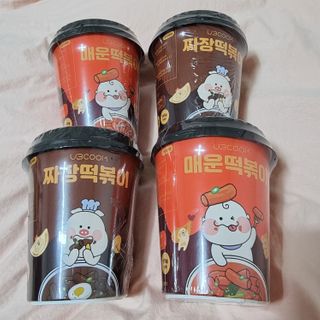 유비쿡 컵떡볶이 매운컵떡볶이2개/ 짜장컵떡볶이 2개  총 4개세트 — 5점을 준 리뷰어가 2021년 2월 올린 사용 사진