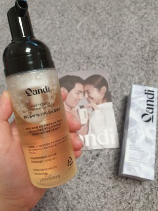 헤어플러스 콴디 아침세안제 폼클렌징 퓨어 어니스티 모닝클렌저 — 5점을 준 리뷰어가 2021년 7월 올린 사용 사진
