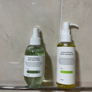 [녹산] 그린 솔루션 멀티 클렌징 오일 + 그린 솔루션 멀티 바디 미스트 — 4점을 준 리뷰어가 2022년 11월 올린 사용 사진