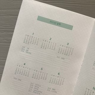 리훈 2023년 아이라이크 모눈 다이어리 미니달력 세트 — 5점을 준 리뷰어가 2022년 12월 올린 사용 사진