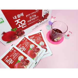 농업회사법인조은 유기농 석류 NFC 착즙주스 70ml 30포 — 5점을 준 리뷰어가 2021년 10월 올린 사용 사진