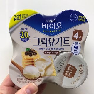 매일바이오 그릭요거트 오리지널 플레인 4개, 로스터리 커피믹스 4개 — 4점을 준 리뷰어가 2021년 12월 올린 사용 사진