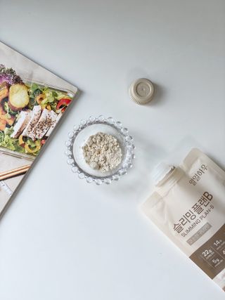 일일하우 슬리밍 플랜B 고소한 귀리맛, 진한 카카오맛 (체중조절식) — 5점을 준 리뷰어가 2023년 7월 올린 사용 사진