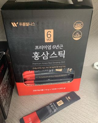 [푸름웰니스] 프리미엄 6년근 홍삼스틱 3mg x 100포 — 5점을 준 리뷰어가 2022년 4월 올린 사용 사진