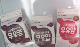 빙그레 우유얌 초코 / 우유얌 딸기 — 5점을 준 리뷰어가 2021년 4월 올린 사용 사진