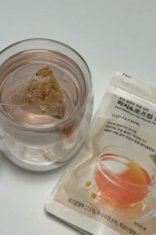 프리 [무인양품] 꽃과 열매의 향을 담은 피치&로즈힙 블렌드 티 — 5점을 준 리뷰어가 2025년 8월 올린 사용 사진