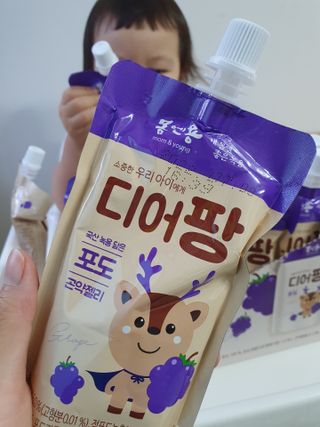 [몸엔용] 우리 아이 건강간식, 달콤한 녹용곤약젤리 디어팡 4종 — 5점을 준 리뷰어가 2021년 8월 올린 사용 사진