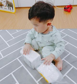 디어엘로디 프리미엄 유기농 유아 솜티슈 60매  2 + 1 PACK — 5점을 준 리뷰어가 2021년 3월 올린 사용 사진
