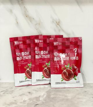 미쁨생활건강 콜라겐 담은 석류즙 70ml x 30포 — 5점을 준 리뷰어가 2021년 9월 올린 사용 사진
