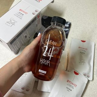 클린24시간 1BOX(5포) + 전용보틀(500ml) — 5점을 준 리뷰어가 2023년 8월 올린 사용 사진