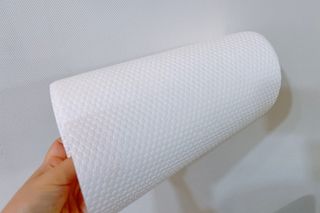부직포나라 중금속유해물질ZERO 뜯어쓰는 주방 일회용수세미 60매 2매 — 4.5점을 준 리뷰어가 2022년 8월 올린 사용 사진