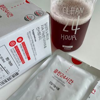 클린24시간 1BOX(5포) + 전용보틀(500ml) — 5점을 준 리뷰어가 2022년 9월 올린 사용 사진