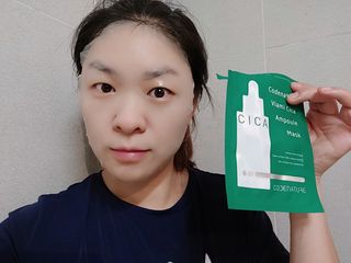 코드네이처 비아미 시카 더블 앰플 과 마스크[5장] — 5점을 준 리뷰어가 2021년 8월 올린 사용 사진