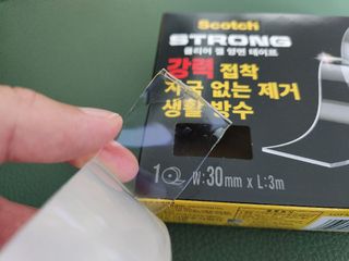 3M 스카치 초강력 클리어겔 실리콘 아크릴 양면테이프 30mmx3m 1개 — 5점을 준 리뷰어가 2025년 6월 올린 사용 사진