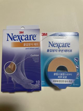 3M 넥스케어 물집방지쿠션테이프 1매 + 물집방지패드 10매 — 5점을 준 리뷰어가 2024년 4월 올린 사용 사진