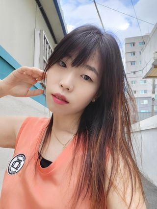 [스테이피플] SILKY SLEEVELESS LOGO TOP — 5점을 준 리뷰어가 2022년 6월 올린 사용 사진