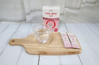[음료수 대신 가능!]  빠르게 흡수되는 아임오 타먹는 콜라겐 1박스 — 5점을 준 리뷰어가 2023년 3월 올린 사용 사진