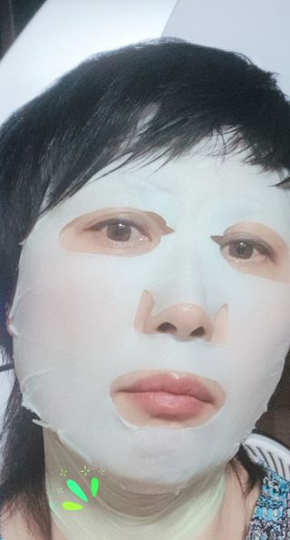 애디팬더 바이오시트앰플 기능성 마스크팩 — 5점을 준 리뷰어가 2021년 5월 올린 사용 사진