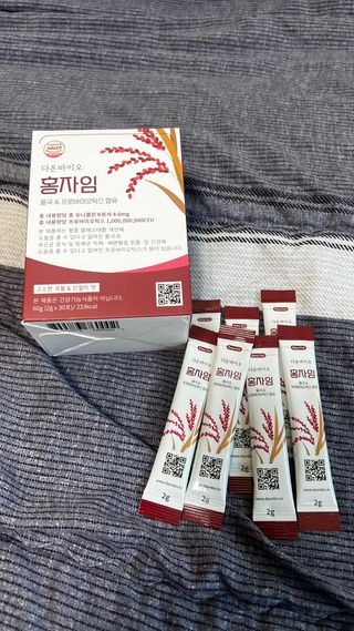 하루 1포로 콜레스테롤, 유산균, 고역가 소화효소까지 한번에 섭취! 다온바이오 홍자임 1개월분(30포) — 5점을 준 리뷰어가 2022년 12월 올린 사용 사진