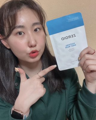제로이드 수딩 시트 마스크 — 5점을 준 리뷰어가 2022년 4월 올린 사용 사진