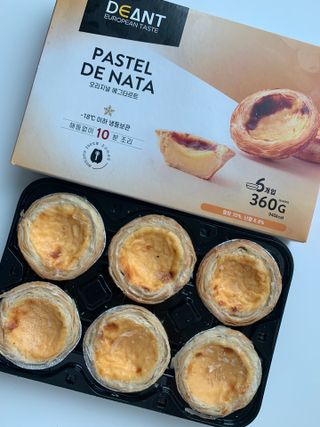 디앙뜨 포르투갈 에그타르트 오리지널 맛+패션후르츠+초콜릿타르트 맛 중 택1 — 5점을 준 리뷰어가 2021년 8월 올린 사용 사진