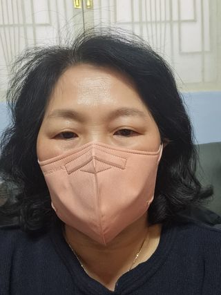 애니가드 셋업마스크 4컬러 각 10매입 [크리미베이지, 캐시미어로즈, 초콜렛브라운, 미드나잇네이비] — 5점을 준 리뷰어가 2022년 2월 올린 사용 사진
