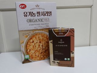 씨알푸드 유기농 쌀 시리얼 390g + 갓 구운 유기농 발아통곡물 150g — 5점을 준 리뷰어가 2022년 1월 올린 사용 사진