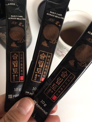 프리마인 자체 기업부설 연구소에서 찾아낸 건강한 수면의 비밀.  슬립토 플러스 30포 — 4점을 준 리뷰어가 2022년 2월 올린 사용 사진