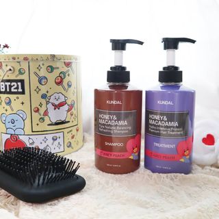 쿤달 [KUNDAL 공식] 프리미엄 헤어 케어 스페셜 세트 샴푸 500ml &amp; 트리트먼트 500ml — 5점을 준 리뷰어가 2021년 3월 올린 사용 사진
