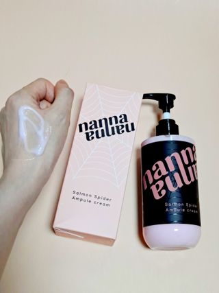 난나 살몬 스파이더 검버섯 미백 톤업 화이트닝 연어 앰플 크림 300ml 대용량 — 5점을 준 리뷰어가 2022년 8월 올린 사용 사진