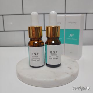 랑팡 EGF+FGF 10ppm 리포좀 앰플 원액 10ml — 5점을 준 리뷰어가 2021년 10월 올린 사용 사진
