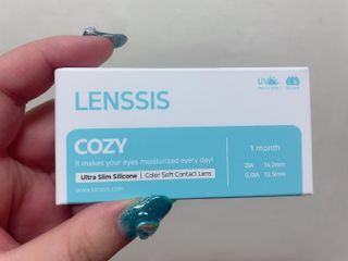 렌시스 LENSSIS [ 렌시스 ] 발색 짱짱 , 유니크한 색감 ＃코지시리즈  1개월용 ｜ 2컬러 중 택1 ｜ — 5점을 준 리뷰어가 2021년 6월 올린 사용 사진