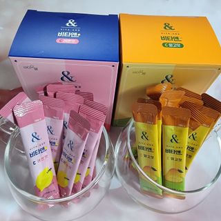 비타앤C 레몬맛, 망고맛 — 5점을 준 리뷰어가 2021년 8월 올린 사용 사진