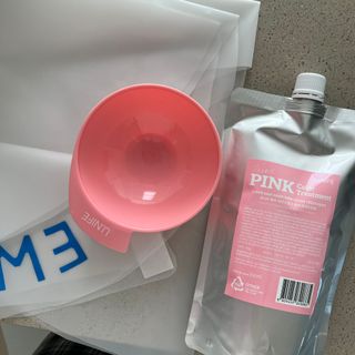 [유니프] 헤어 샤이니 핑크 컬러 트리트먼트 500g — 5점을 준 리뷰어가 2023년 12월 올린 사용 사진
