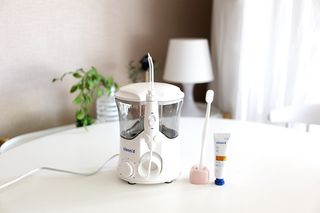 주식회사 클린디 [클린디] 양치 후 남은 이물질, 물치실로 완벽 제거 🦷 구강세정기 세트 [맞춤 칫솔 + 치약 포함] — 5점을 준 리뷰어가 2022년 1월 올린 사용 사진