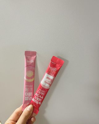 인디닥터 면역 생생 핑크 이뮨 젤리 + 타이탄 BCAA 프로틴 젤리스틱 — 5점을 준 리뷰어가 2022년 5월 올린 사용 사진